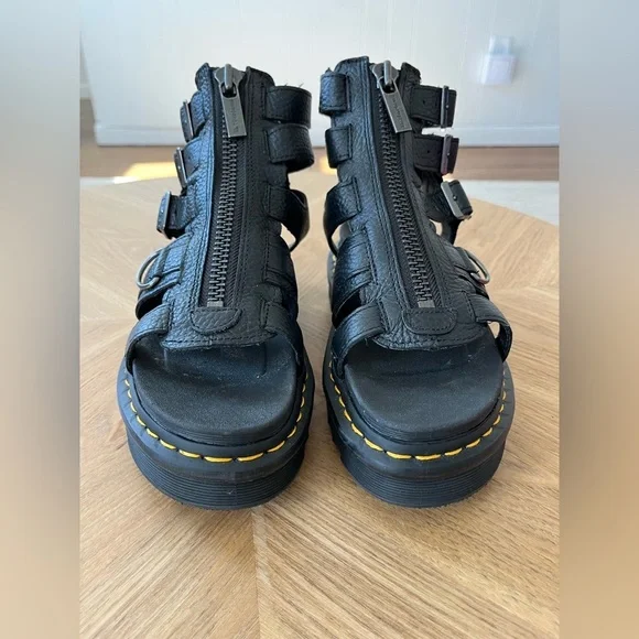Dr Martens OLSON ZIPPED LEATHER STRAP SANDALS - Picture 12 of 12